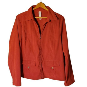 L.A. Blues Terracotta Suede Zip Up Jacket XL Autumn Vibes